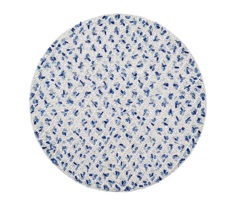 Rush Placemat in White & Blue Set of 2 by Kim Seybert at Fig Linens and Home