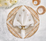 Russet Gold/Silver Placemat Detail 6 | Kim Seybert at Fig Linens and Home