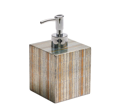 Russet Gold/Silver Soap Dispenser | Kim Seybert at Fig Linens and Home
