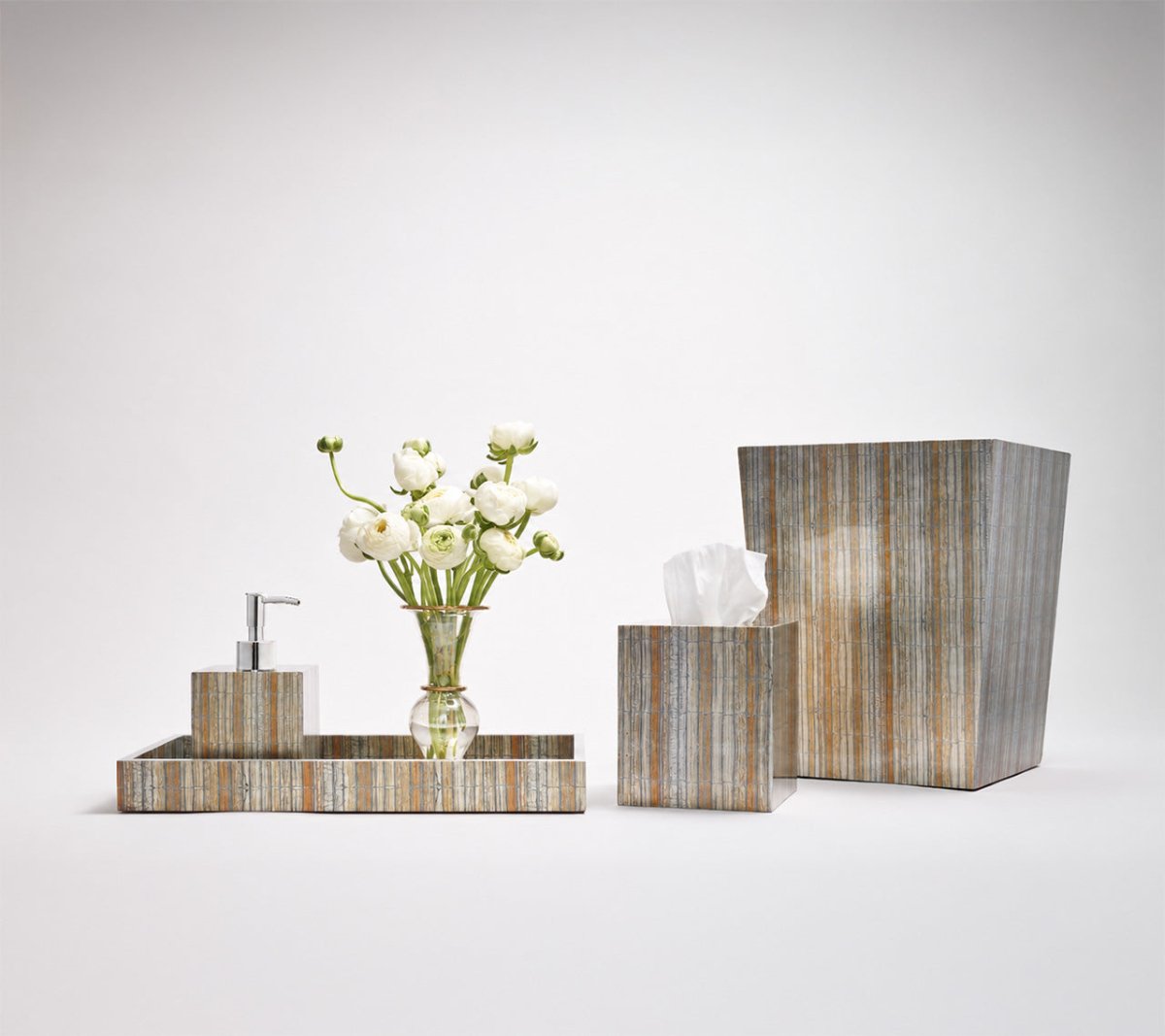 Russet Gold/Silver Tissue Box Detail 2 | Kim Seybert at Fig Linens and Home