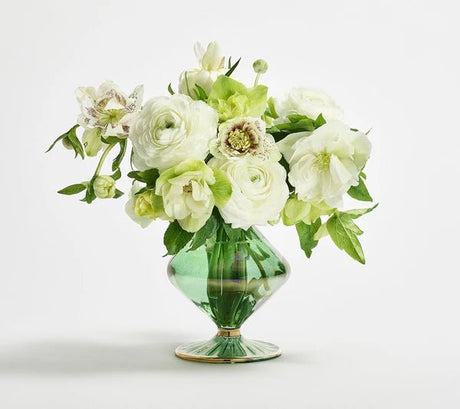 Scallop Bud Vase in Green by Kim Seybert at Fig Linens and Home - Lifestyle 2