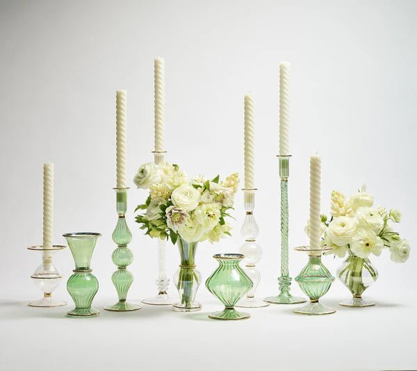 Scallop Bud Vase in Green by Kim Seybert at Fig Linens and Home - Lifestyle 3