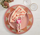 Sea Stone Napkin Ring in Pink Set of 4 by Kim Seybert - Lifestyle at Fig Linens and Home 3