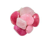 Sea Stone Napkin Ring in Pink Set of 4 by Kim Seybert at Fig Linens and Home 2