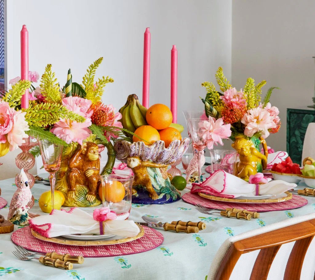 Sea Stone Napkin Ring in Pink Set of 4 by Kim Seybert - Lifestyle at Fig Linens and Home 2