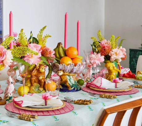 Sea Stone Napkin Ring in Pink Set of 4 by Kim Seybert - Lifestyle at Fig Linens and Home 2
