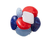 Sea Stone Napkin Ring in Red White & Blue Set of 4 by Kim Seybert - Top View Fig Linens and Home 1