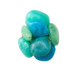 Sea Stone Napkin Ring in Seafoam Set of 4 by Kim Seybert - Top View
