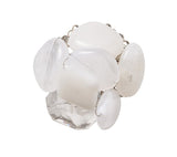 Sea Stone Napkin Ring in White Set of 4 by Kim Seybert at Fig Linens and Home - Top View