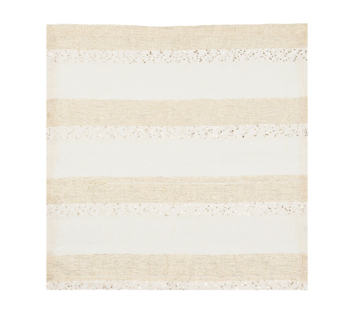 Spectra Napkin in White & Gold, Set of 4 by Kim Seybert WHITE/GOLD 21" L x 21" W x .1" H at FIG LINENS AND HOME 7
