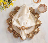 Spectra White & Gold Napkin Detail 7 | Kim Seybert at Fig Linens and Home