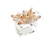 Spectra Napkin Ring in Champange & Crystal, Set of 4 in a Gift Box CHAMPAGNE/CRYSTAL 2.8" L x 2.2" W x 2.4" H at FIG LINENS AND HOME 1