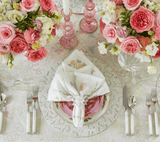 Spectra Napkin Ring in Clear & White, Set of 4 in a Gift Box at Fig Linens and Home - View 3