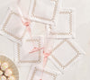 Starry Night Cocktail Napkin in White & Gold, Set of 6 in a Gift Box Kim Seybert at Fig Linens and Home - 35