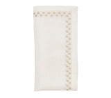 Starry Night Napkin in White & Gold, Set of 4 Kim Seybert at Fig Linens and Home - 14
