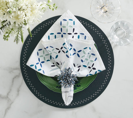 Starry Night Placemat in Cadet, Set of 4 Kim Seybert at Fig Linens and Home - 11