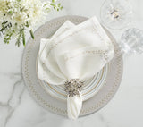 Starry Night Placemat in Silver, Set of 4 Kim Seybert at Fig Linens and Home - 3