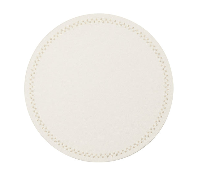 Starry Night Placemat in White & Gold, Set of 4 Kim Seybert at Fig Linens and Home - 23