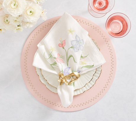 Starry Night Placemats in Blush Pink by Kim Seybert at Fig Linens and Home - Lifestyle 3