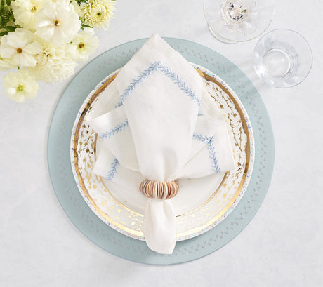 Starry Night Placemats in Periwinkle by Kim Seybert at Fig Linens and Home - Lifestyle 3
