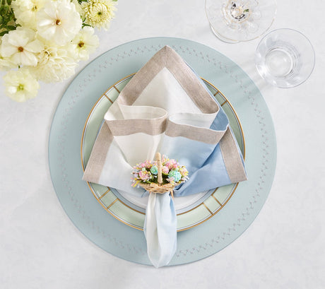 Starry Night Placemats in Periwinkle by Kim Seybert at Fig Linens and Home - Lifestyle 2