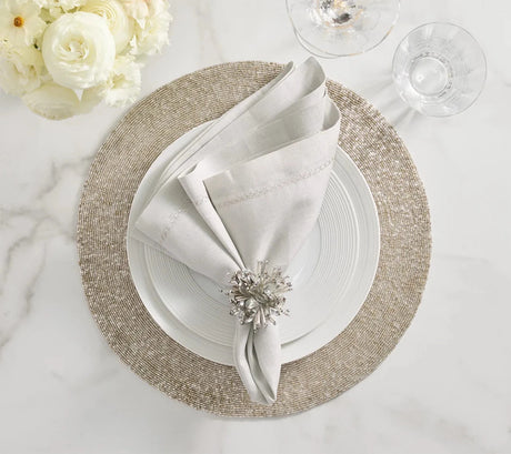 Sunflare Silver Napkin Ring Detail 2 | Kim Seybert at Fig Linens and Home
