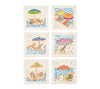 Sunny Isles Cocktail Napkins Set of 6 in a Gift Box by Kim Seybert WHITE/MULTI 6"L x 6"W x 0.1"H at FIG LINENS AND HOME 2