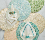 Tahiti Placemat in Periwinkle Set of 4 by Kim Seybert at Fig Linens and Home - Lifestyle 4