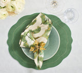 Tailored Placemat in Green by Kim Seybert - Lifestyle at Fig Linens and Home 1