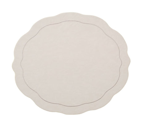 Tailored Placemat in Ivory by Kim Seybert at Fig Linens and Home