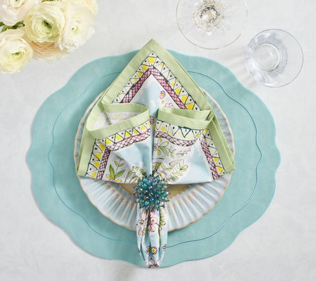 Tailored Placemat in Seafoam by Kim Seybert at Fig Linens and Home 1 - Lifestyle