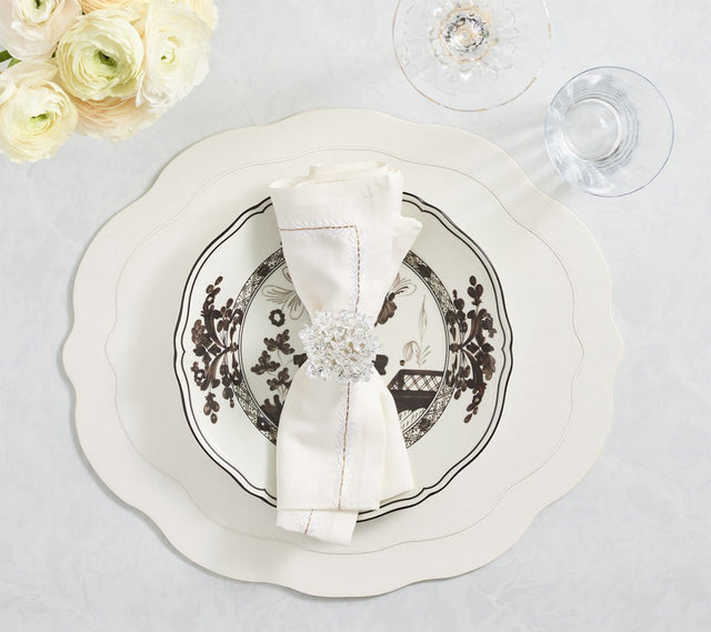 Tailored Placemat in White by Kim Seybert   - Lifestyle - Fig Linens and Home 4