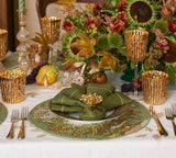 Tapestry Green/Natural Placemat Detail 2 | Kim Seybert at Fig Linens and Home