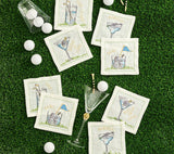 Tee Time Cocktail Napkins Set of 8 in a Gift Box by Kim Seybert at Fig Linens and Home - View 1