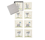 Tee Time Cocktail Napkins Set of 8 in a Gift Box by Kim Seybert at Fig Linens and Home - View 3