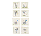 Tee Time Cocktail Napkins Set of 8 in a Gift Box by Kim Seybert at Fig Linens and Home - View 2