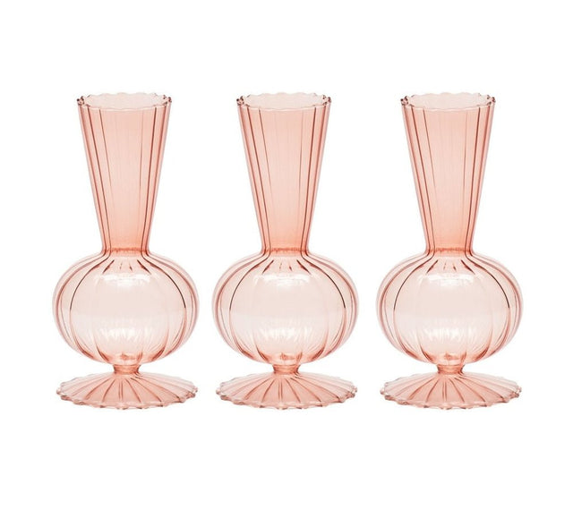 Tess Bud Vase in Blush Set of 3 in a Box by Kim Seybert at Fig Linens and Home - View 1