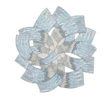 Tidal Placemat in Glacier Blue, Set of 2 by Kim Seybert 17" L x 17" W x 0.3" H - Set of 2 Placemats GLACIER BLUE at FIG LINENS AND HOME 1