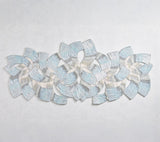 Tidal Runner in Glacier Blue by Kim Seybert 41" L x 17" W x 0.3" H Table Runner GLACIER BLUE at FIG LINENS AND HOME 3