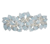 Tidal Runner in Glacier Blue by Kim Seybert 41" L x 17" W x 0.3" H Table Runner GLACIER BLUE at FIG LINENS AND HOME 1