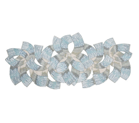 Tidal Runner in Glacier Blue by Kim Seybert 41" L x 17" W x 0.3" H Table Runner GLACIER BLUE at FIG LINENS AND HOME 1