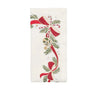 Tinsel Bow White/Red/Green Napkin | Kim Seybert at Fig Linens and Home