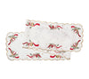 Tinsel Bow White/Red/Gold Table Runner | Kim Seybert at Fig Linens and Home
