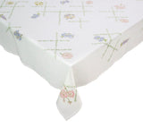 Trellis Tablecloth in White & Multi | Kim Seybert Tablecloths at Fig Linens and Home 1