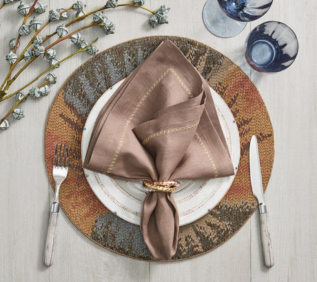 Trinity Napkin Ring in Multi Set of 4 in a Gift Box by Kim Seybert at Fig Linens and Home 2