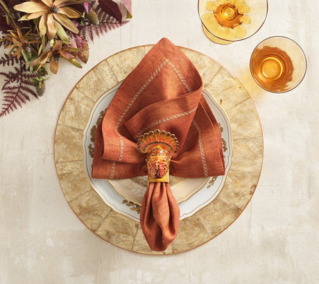 Turkey Trot Napkin Ring Set of 4 by Kim Seybert