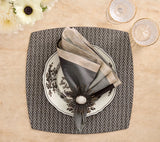 Twill Black/White Placemat Detail 5 | Kim Seybert at Fig Linens and Home