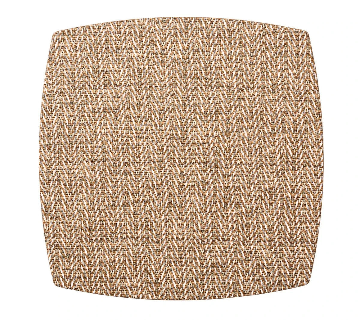 Twill Brown/White Placemat | Kim Seybert at Fig Linens and Home