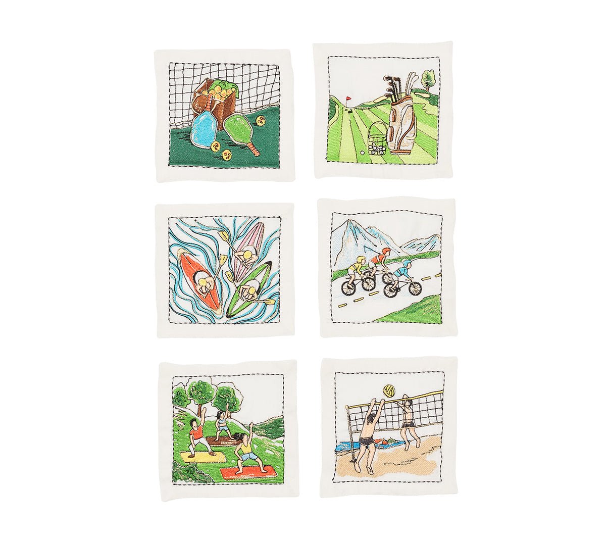 Venture Cocktail Napkins Set of 6 in a Gift Box by Kim Seybert - View 2 at Fig Linens and Home