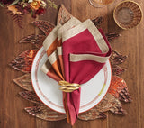 Verve Napkin Ring in Gold, Set of 4 Kim Seybert - Lifestyle 1 at Fig Linens and Home
